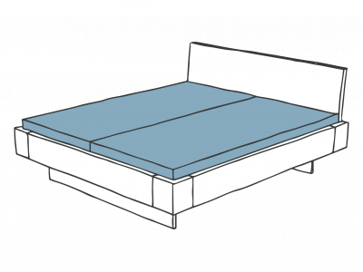 Das massive Zirbenbett mit Schwebeeffekt